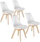 4× Jedálenská stolička Friederike, biela - Jedálenská stolička