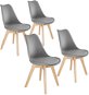 Jídelní židle 4× Jídelní židle Friederike, šedá - Jídelní židle