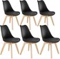 6× Jedálenská stolička Friederike, čierna - Jedálenská stolička