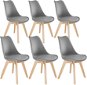 Jídelní židle 6× Jídelní židle Friederike, šedá - Jídelní židle