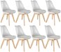 8× Jedálenská stolička Friederike, biela - Jedálenská stolička