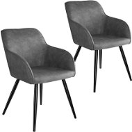 2× Stolička Marilyn Stoff, sivá/čierna - Jedálenská stolička