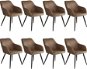 8× Stoličky Marilyn Stoff, hnedo-čierna - Jedálenská stolička