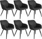 6× Židle Marilyn Stoff, antracit-černá - Jídelní židle