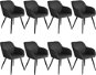 8× Stoličky Marilyn Stoff, antracit-čierna - Jedálenská stolička