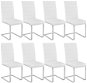 8× Hojdacia stolička, umelá koža, biela - Jedálenská stolička