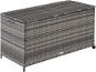 Úložný box s hliníkovým rámom 297 l 117 × 54 × 64 cm sivý - Záhradný úložný box