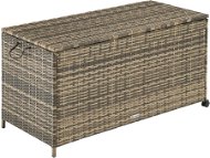 Úložný box s hliníkovým rámom 297l 117 × 54 × 64 cm prírodný - Záhradný úložný box