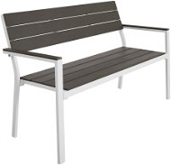 Záhradná lavica Line svetlo sivá/biela - Záhradná lavička