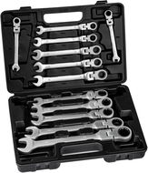 Klíče očkoploché ráčnové s kloubem sada 12 ks - Wrench Set