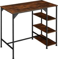 Barový stôl Cannock Industrial tmavé drevo - Barový stôl