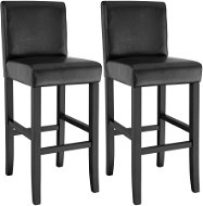 Barová stolička 2 Barové stoličky drevené čierne - Barová židle