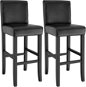 2 Barové stoličky drevené čierne - Barová stolička