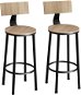 2 Barové stoličky Poole Industrial svetlé drevo, dub Sonoma - Barová stolička