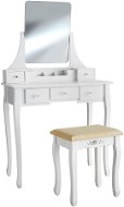 Toaletný stolík Toaletný stolík Claire s taburetom biely - Toaletní stolek