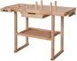 Dílenský stůl Ponk1 dřevěný se svěráky hnědý - Pracovní stůl