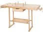 Dielenský stôl Ponk2 drevený so sverákmi hnedý - Pracovný stôl