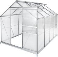 Polykarbonátový skleník s pozinkovanou základňou 250 × 185 × 195 cm - Skleník