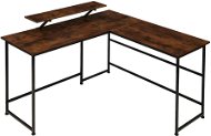 Tectake Psací stůl Melrose 140×130×76,5cm, Industrial tmavé dřevo - Psací stůl