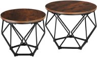 Tectake Konferenční stolky Benham set, Industrial tmavé dřevo - Konferenční stolek