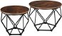 Konferenční stolek Tectake Konferenční stolky Benham set, Industrial tmavé dřevo - Konferenční stolek
