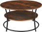 Tectake Konferenčný stolík Cromford 80 × 46 cm, Industrial tmavé drevo - Konferenčný stolík