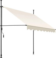 Tectake Upínací markýza s ruční klikou, výškově nastavitelná 200 × 180 cm, béžová - Awning