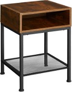 Nočný stolík Harlow 40,5 × 40,5 × 52,5 cm – Industrial tmavé drevo - Nočný stolík