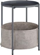 Tectake Odkladací stolík Canterbury 45,5 × 45,5 × 53 cm, tmavo sivý - Odkladací stolík