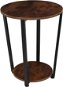 Tectake Odkladací stolíkk Swindon 50 × 62,5 cm, Industrial tmavé drevo - Odkladací stolík