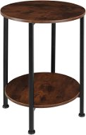 Tectake Odkladací stolík Ballina 45 × 64 cm, Industrial tmavé drevo - Odkladací stolík