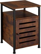 Tectake Odkladací stolík Cork 40,5 × 40,5 × 60,5 cm, Industrial tmavé drevo - Odkladací stolík