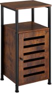 Tectake Odkladací stolík Durham 38,5 × 31,5 × 81 cm, Industrial tmavé drevo - Odkladací stolík