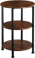 Tectake Odkladací stolík Colchester 40 × 61 cm, Industrial tmavé drevo - Odkladací stolík