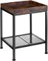 Tectake Odkladací stolík Rochester 41,5 × 41 × 56 cm, Industrial tmavé drevo - Odkladací stolík