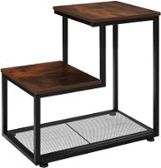 Tectake Odkladací stolík Halifax 60,5 × 35,5 × 60,5 cm, Industrial tmavé drevo - Odkladací stolík