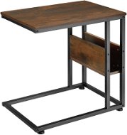 Tectake Odkladací stolík Wigan 55 × 36,5 × 60 cm, Industrial tmavé drevo - Odkladací stolík