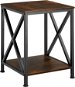 Tectake Odkládací stolek Carlton 40,5×40,5×52,5cm, Industrial tmavé dřevo - Odkládací stolek