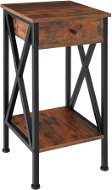 Tectake Odkladací stolík Dayton 35 × 35 × 70,5 cm, Industrial tmavé drevo - Odkladací stolík