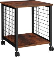 Tectake Odkladací stolík Gary 40 × 40 × 48 cm, Industrial tmavé drevo - Odkladací stolík