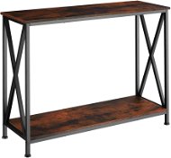 Tectake Konzolový stolík Tacoma 100 × 35 × 80,5 cm, Industrial tmavé drevo - Odkladací stolík