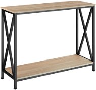 Odkladací stolík Tectake Konzolový stolík Tacoma 100 × 35 × 80,5 cm, Industrial svetlé drevo, dub Sonoma - Odkládací stolek
