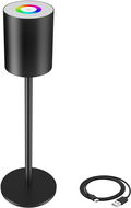 TecTake Retro stolní lampa Corly, LED, 7 světelných barev, stmívatelná, černá - Stolní lampa