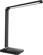 TecTake Stolní lampa Novaly, LED, stmívatelná, skládací, 5 W, černá - Stolní lampa