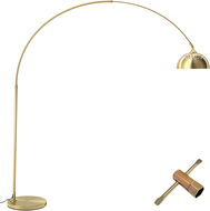 TecTake Oblouková lampa Arcus, ocel, retro styl, 60 W, zlatá - Stojací lampa