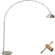 TecTake Oblouková lampa Arcus, ocel, retro styl, 60 W, šedá - Stojací lampa