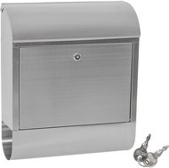 Tectake stainless steel with newspaper tube XXL - grey - Mailbox
