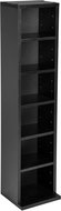 Tectake Stand with 6 shelves for 102 CDs, 90 × 21 × 20 cm - black - Shelving Unit