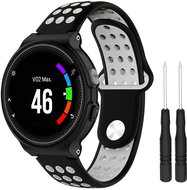 BStrap Silicone Sport for Garmin Forerunner 235, black / light grey - Watch Strap