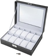 Tectake Box na 10 hodiniek vr. kľúča – biela - Krabička na šperky